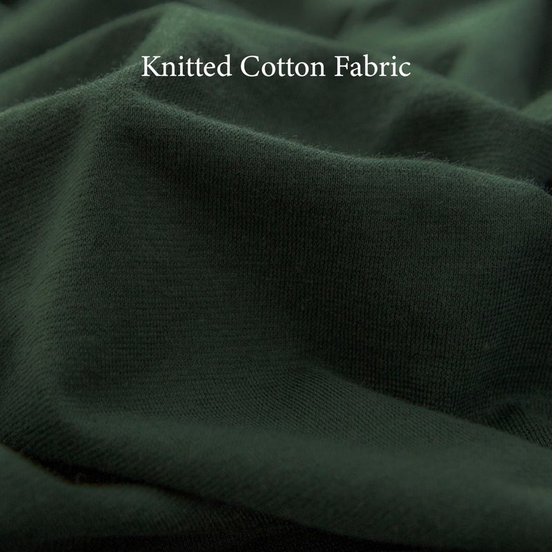 PURE ERA Jersey Knit Duvet Cover Set 100% T-Shirt Cotton Super Soft Comfy 3pc Bedding Set with Zipper Closure (Solid Forest Green, Queen, 90"X90") - Image 3